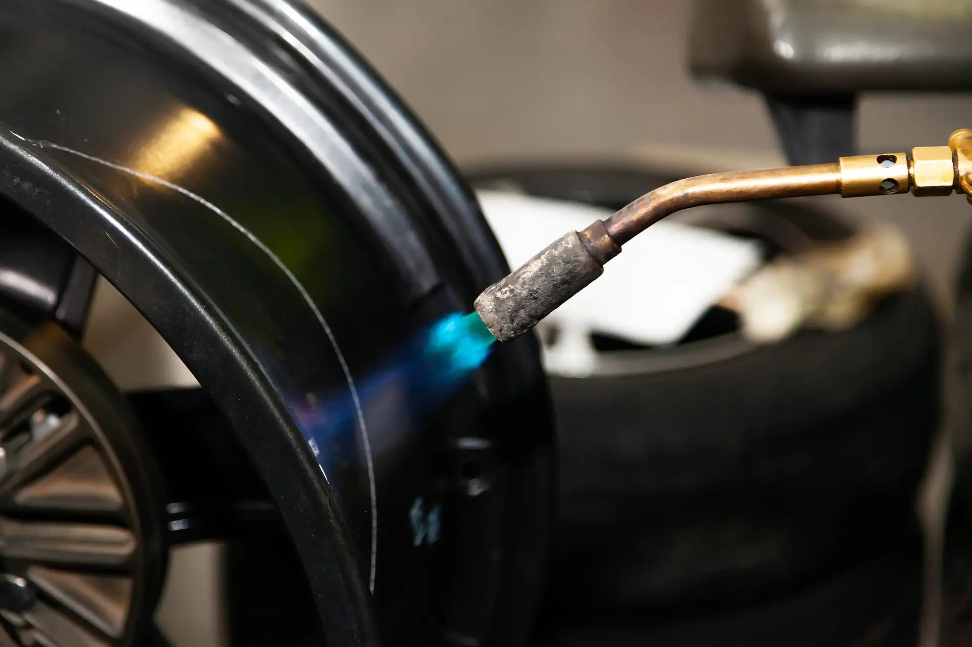 Bent Rim Straightening Process