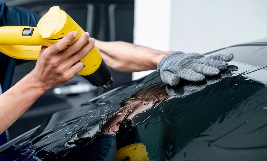 Window Tint Drying Process